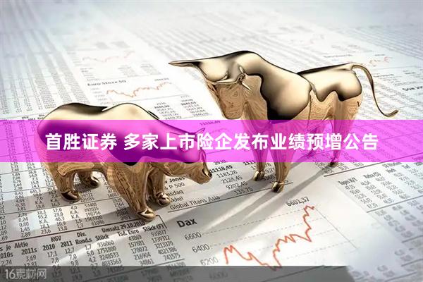 首胜证券 多家上市险企发布业绩预增公告