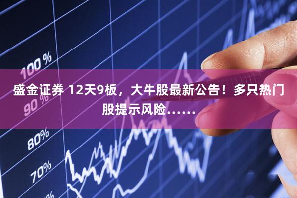盛金证券 12天9板，大牛股最新公告！多只热门股提示风险……